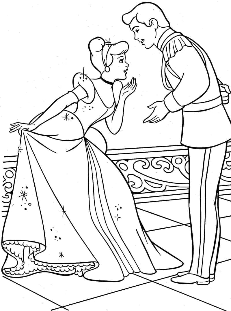 58 Cinderella Coloring Pages for Kids Printable 15