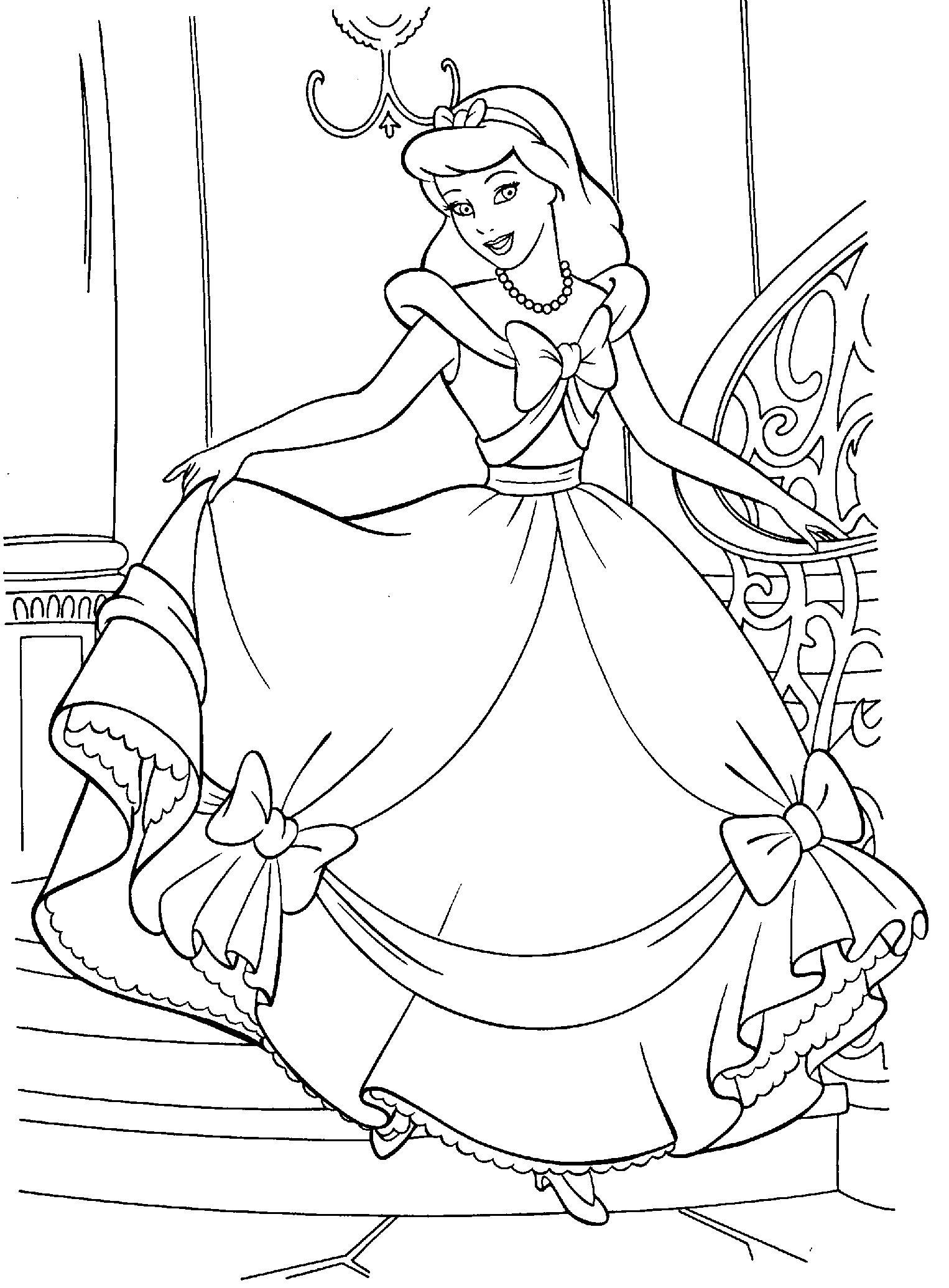 58 Cinderella Coloring Pages for Kids Printable 17