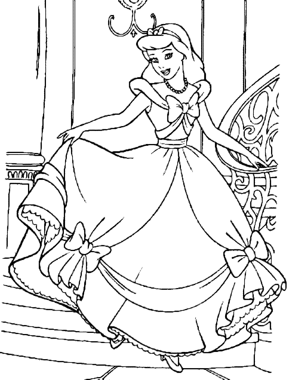 58 Cinderella Coloring Pages for Kids Printable 2