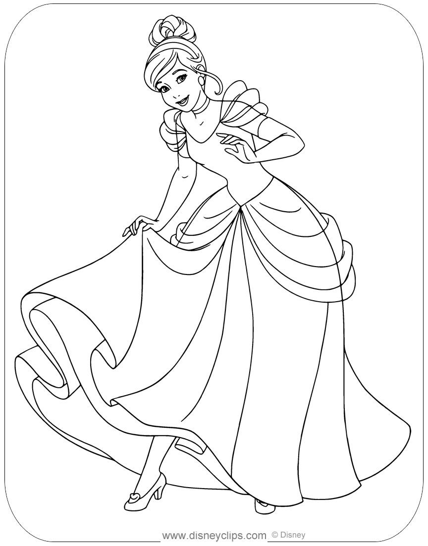 58 Cinderella Coloring Pages for Kids Printable 31