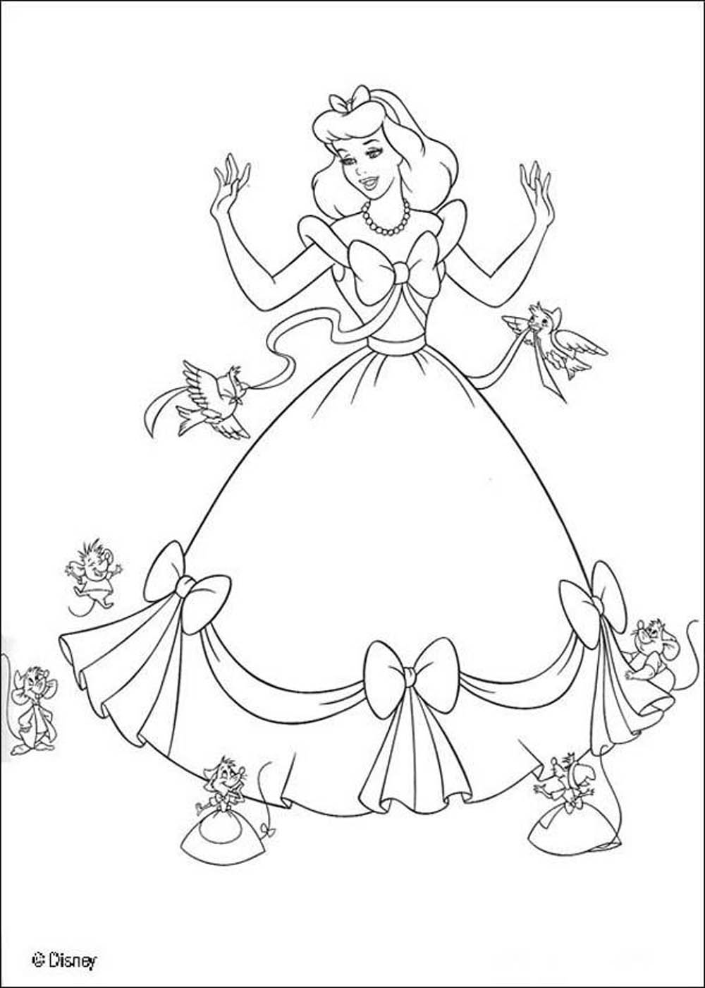 58 Cinderella Coloring Pages for Kids Printable 32