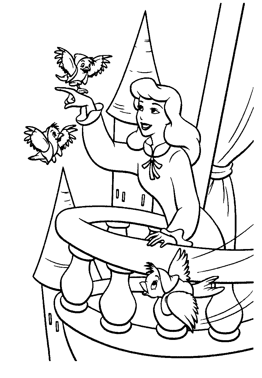 58 Cinderella Coloring Pages for Kids Printable 35