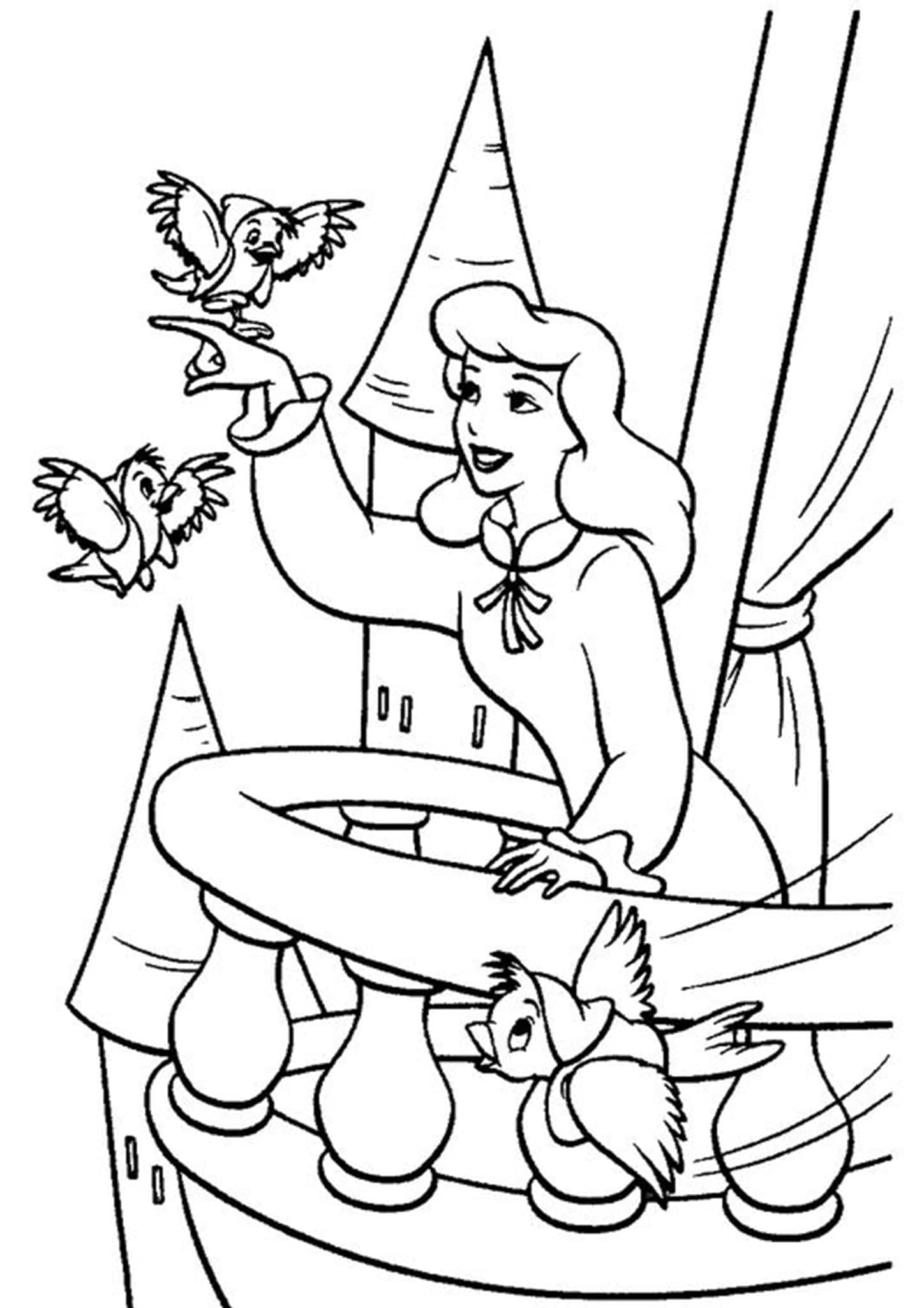 58 Cinderella Coloring Pages for Kids Printable 37