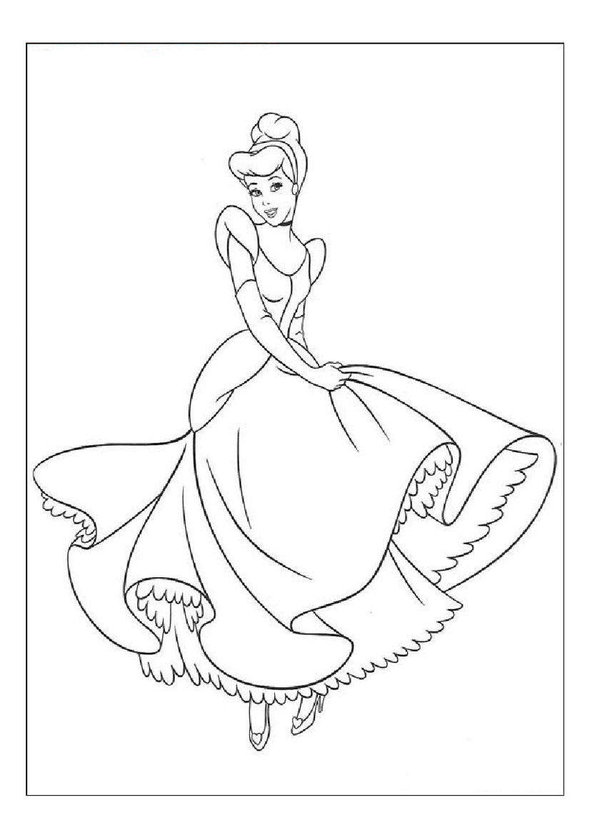 58 Cinderella Coloring Pages for Kids Printable 38