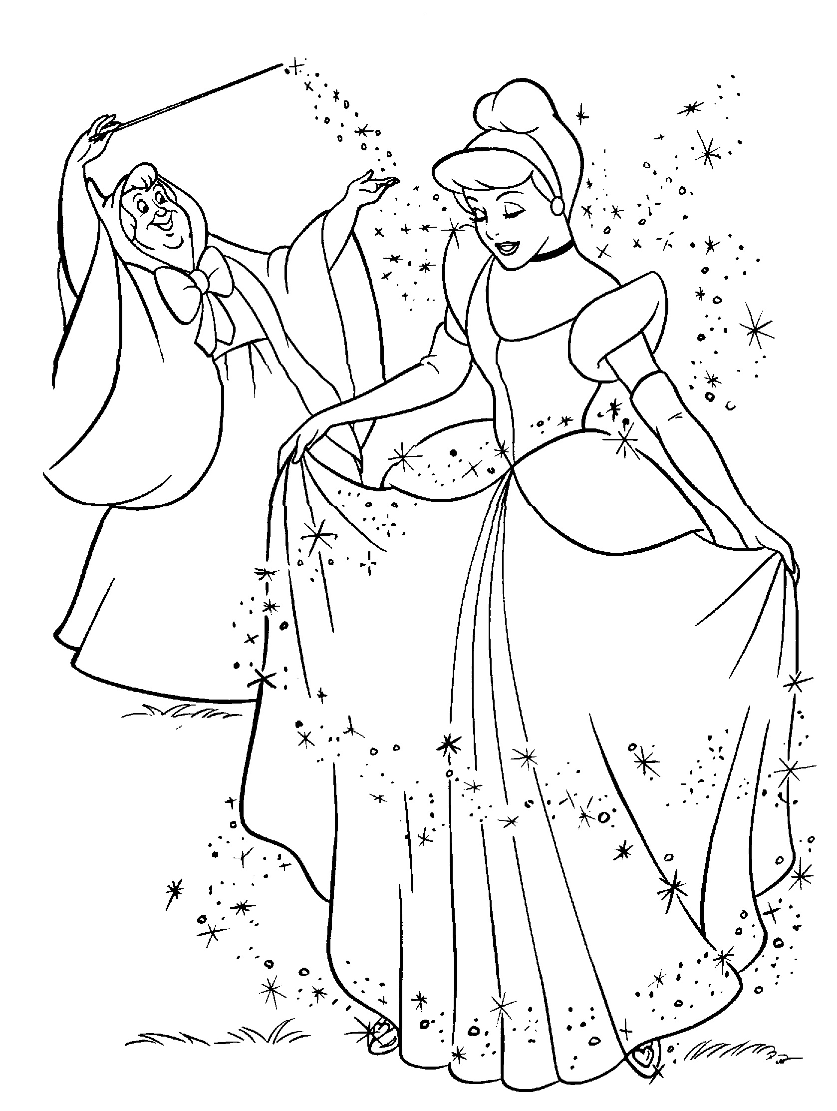 58 Cinderella Coloring Pages for Kids Printable 43