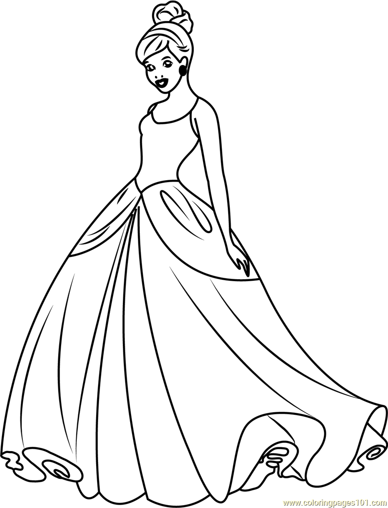 58 Cinderella Coloring Pages for Kids Printable 46