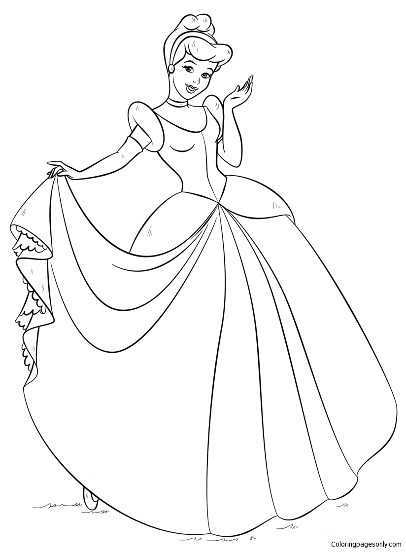 58 Cinderella Coloring Pages for Kids Printable 47