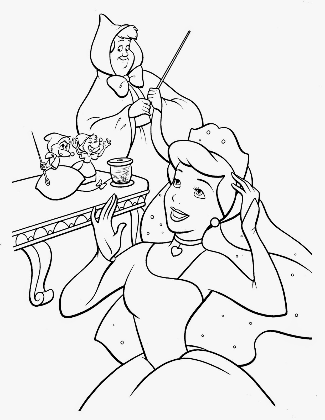 58 Cinderella Coloring Pages for Kids Printable 48