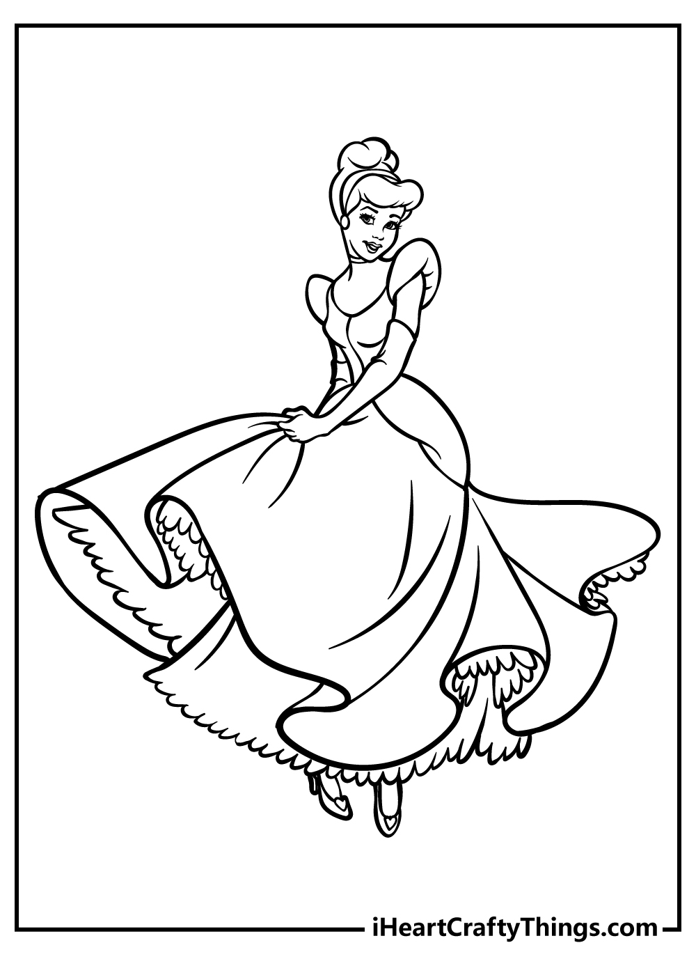 58 Cinderella Coloring Pages for Kids Printable 51