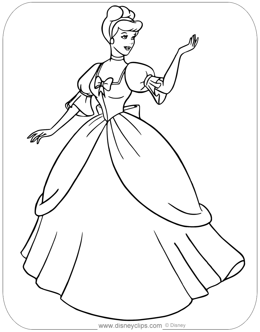 58 Cinderella Coloring Pages for Kids Printable 52