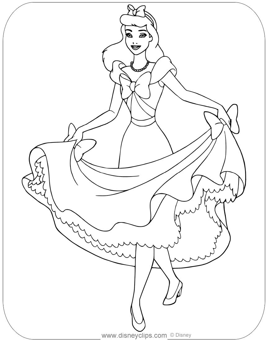 58 Cinderella Coloring Pages for Kids Printable 58