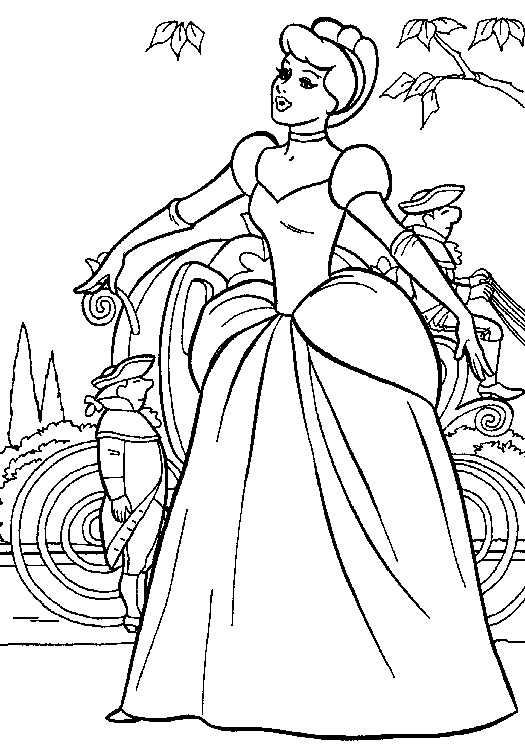 58 Cinderella Coloring Pages for Kids Printable 6