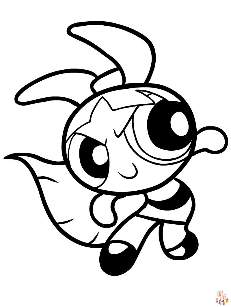 70 Exciting Powerpuff Girls Coloring Pages Printable 40