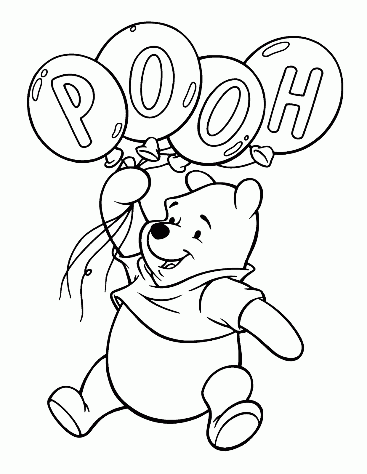 72 Winnie The Pooh Coloring Pages for Kids Printable 1