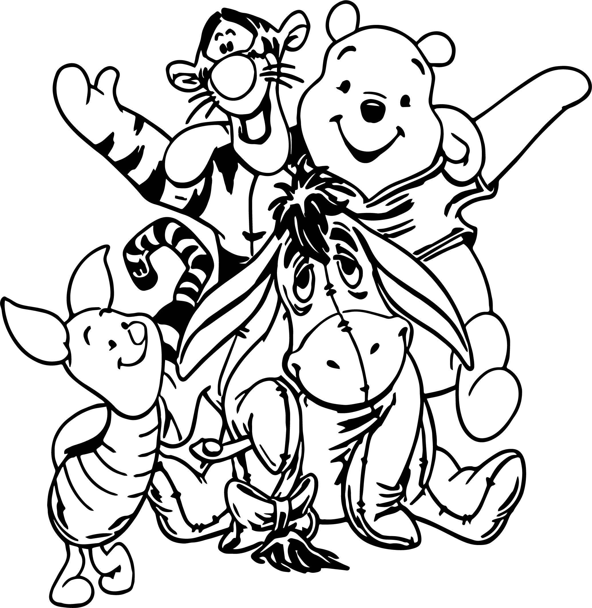 72 Winnie The Pooh Coloring Pages for Kids Printable 10