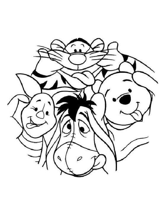 72 Winnie The Pooh Coloring Pages for Kids Printable 18