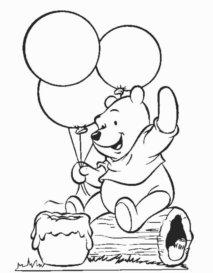 72 Winnie The Pooh Coloring Pages for Kids Printable 31