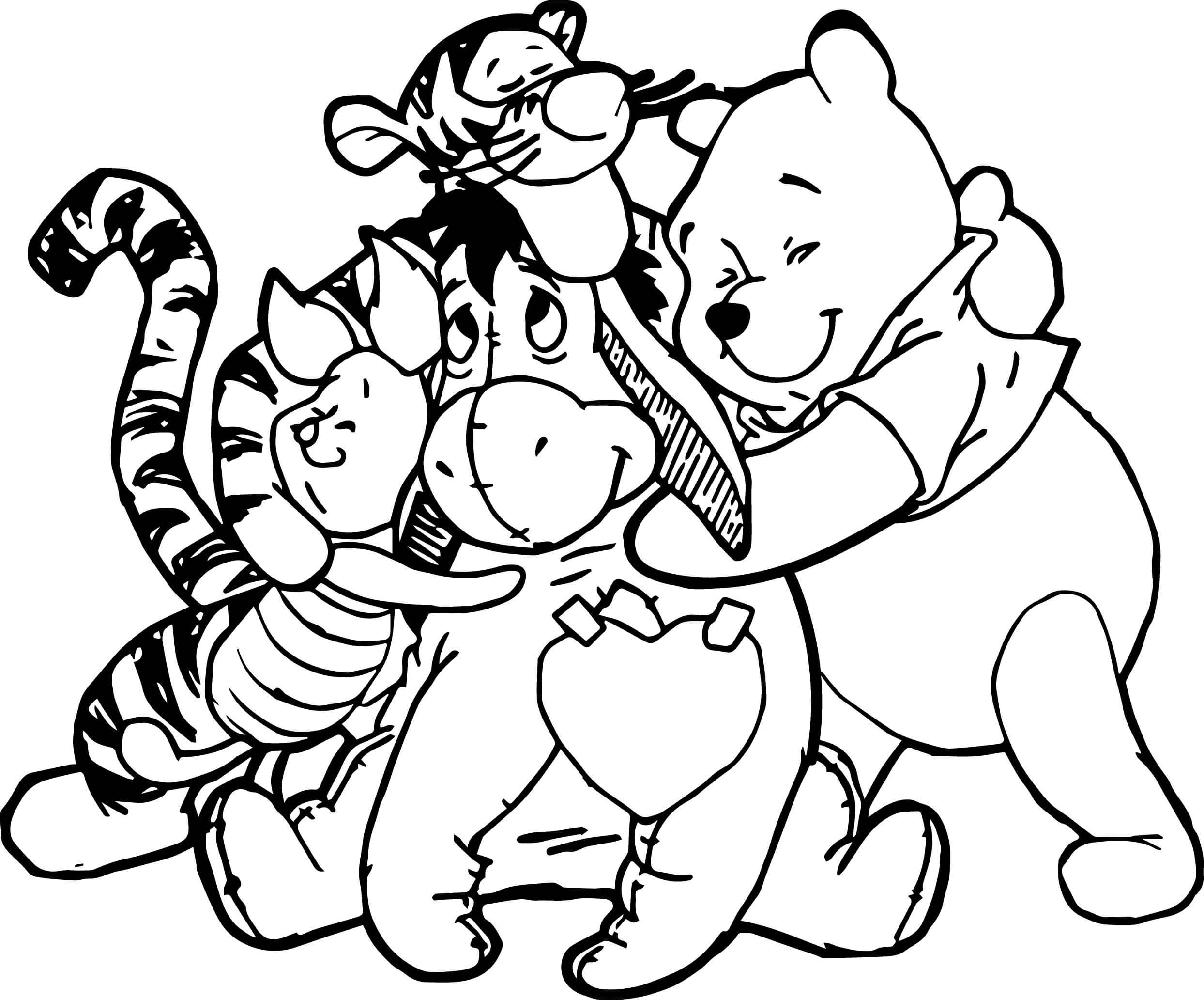 72 Winnie The Pooh Coloring Pages for Kids Printable 32