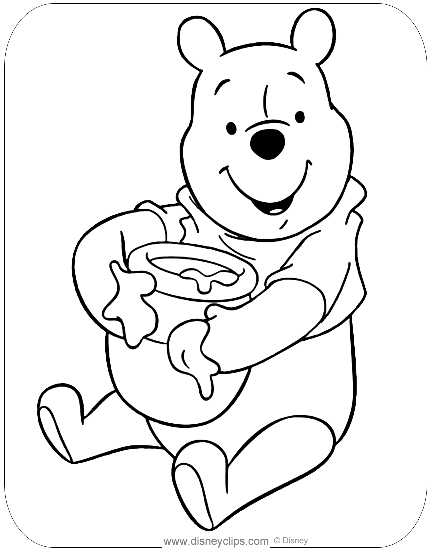 72 Winnie The Pooh Coloring Pages for Kids Printable 37