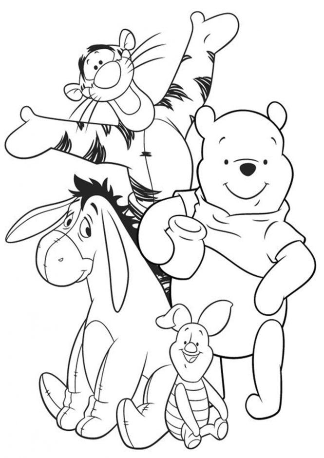 72 Winnie The Pooh Coloring Pages for Kids Printable 52