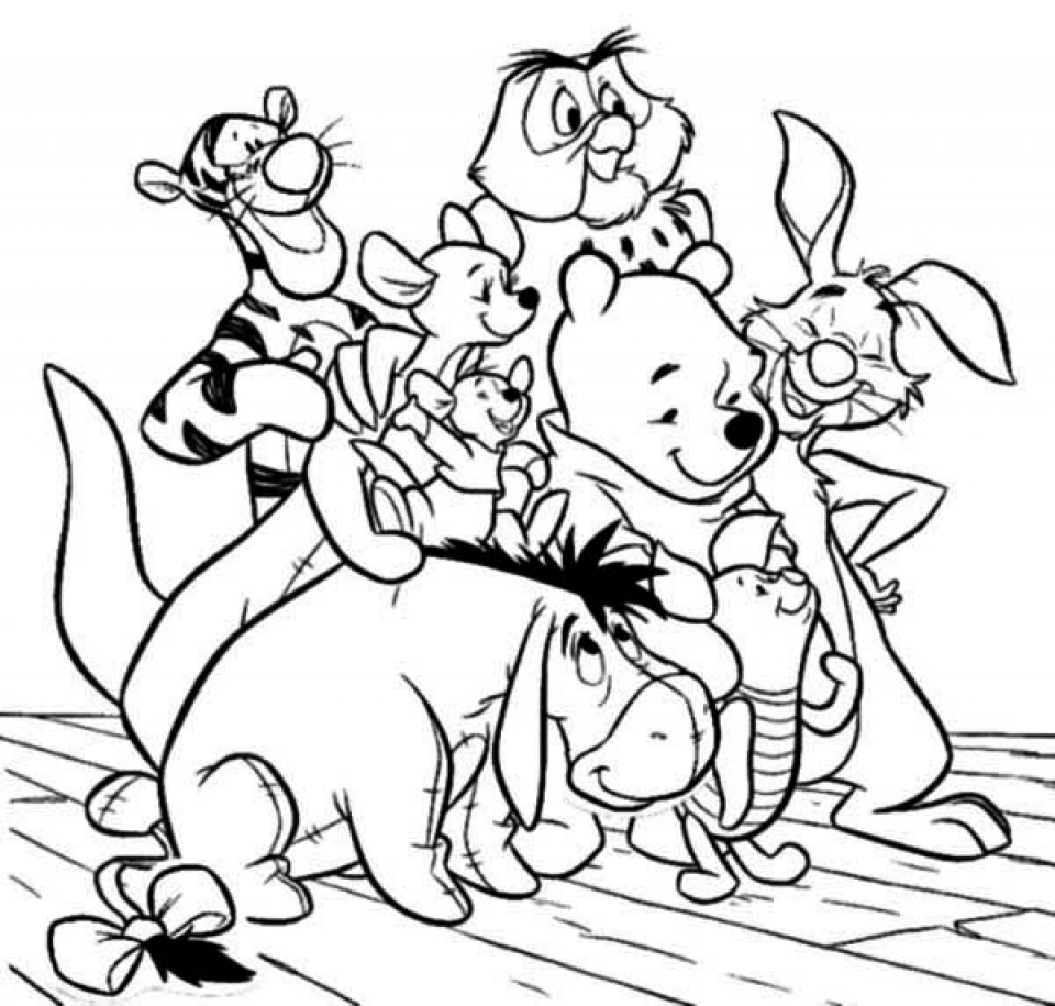 72 Winnie The Pooh Coloring Pages for Kids Printable 63