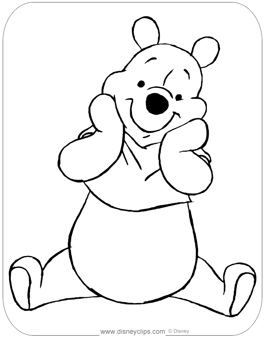 72 Winnie The Pooh Coloring Pages for Kids Printable 64