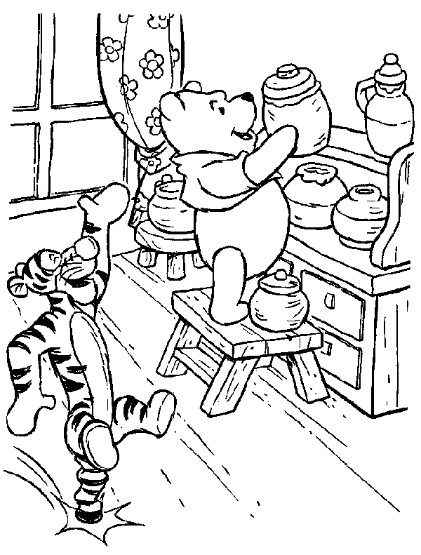 72 Winnie The Pooh Coloring Pages for Kids Printable 7