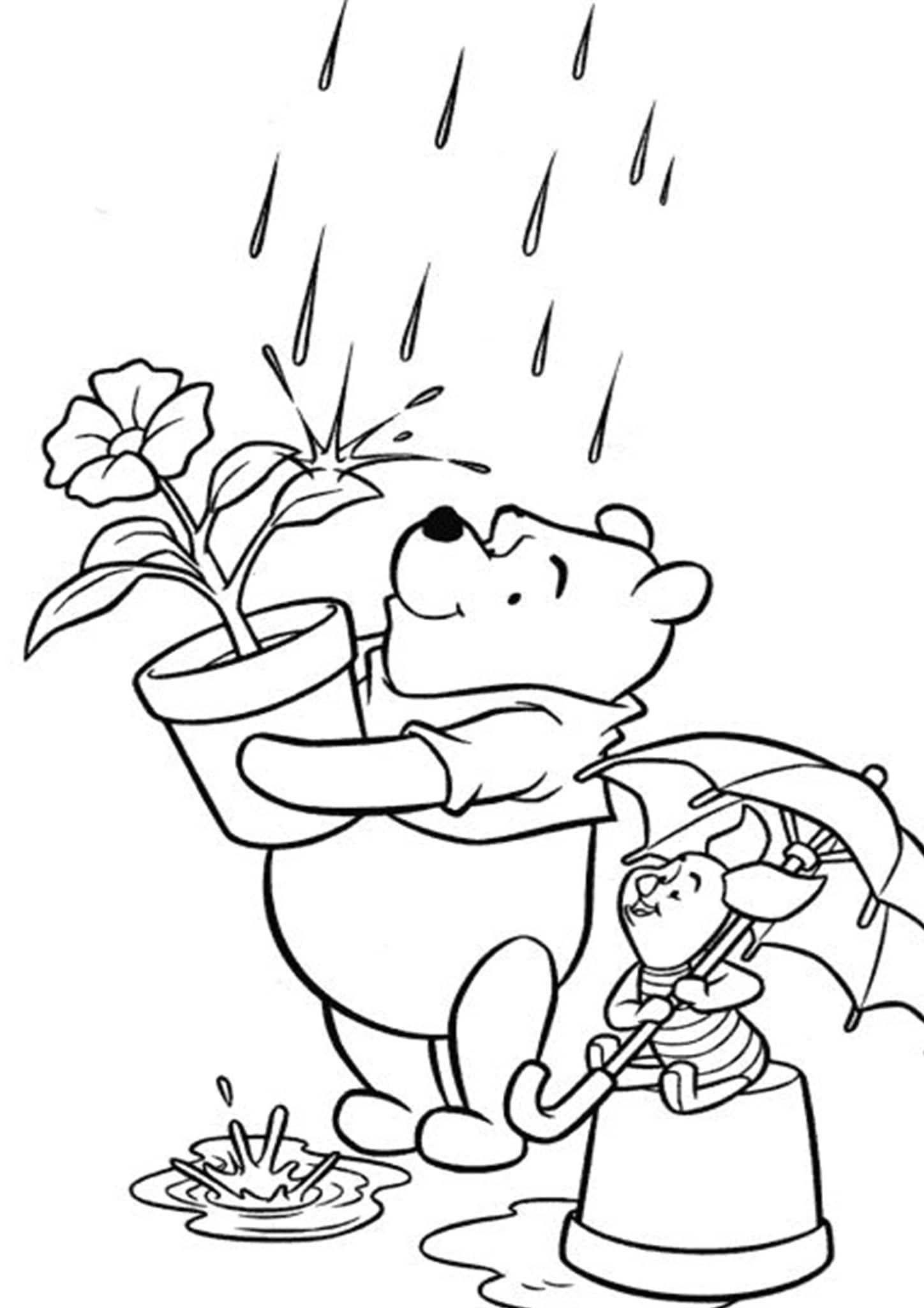 72 Winnie The Pooh Coloring Pages for Kids Printable 70