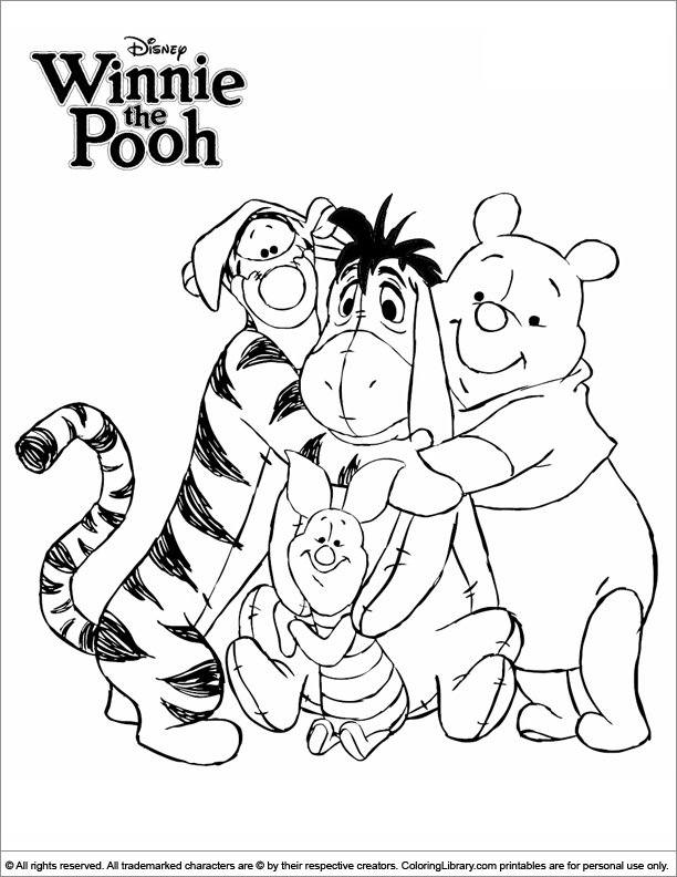 72 Winnie The Pooh Coloring Pages for Kids Printable 8