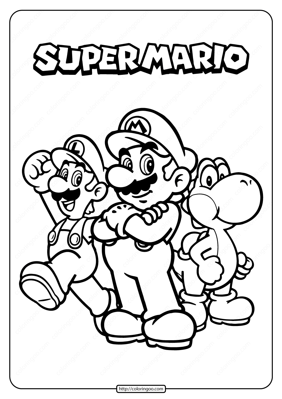 73 Mario Coloring Pages for Kids Printable 1