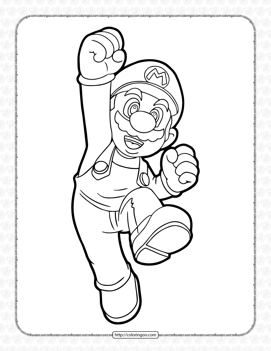 73 Mario Coloring Pages for Kids Printable 12