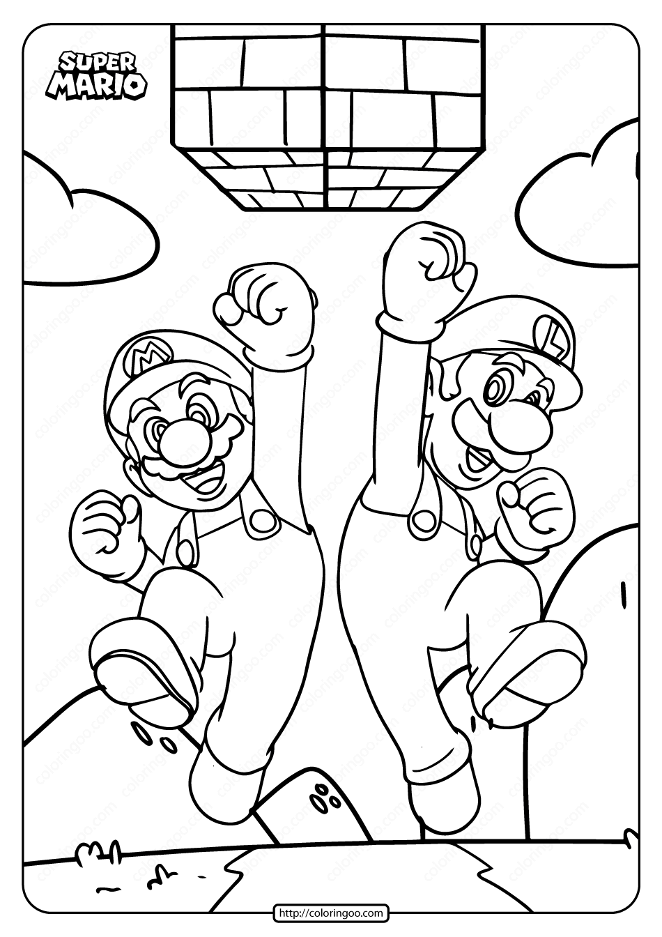 73 Mario Coloring Pages for Kids Printable 13