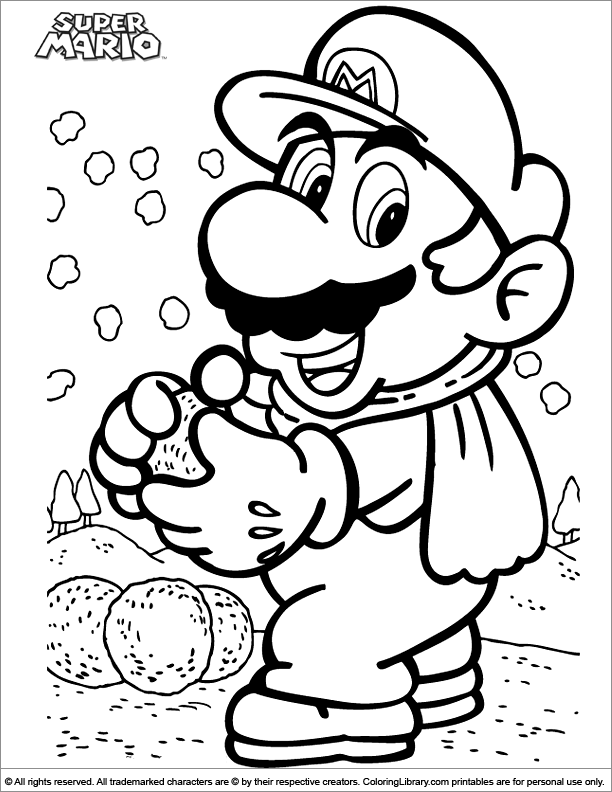 73 Mario Coloring Pages for Kids Printable 19