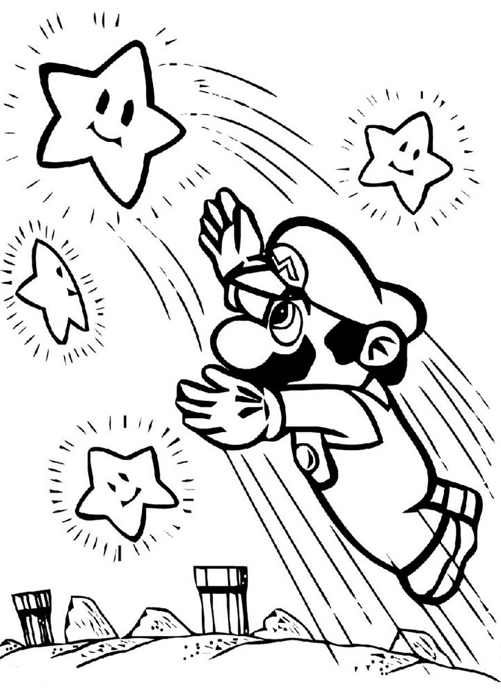 73 Mario Coloring Pages for Kids Printable 33