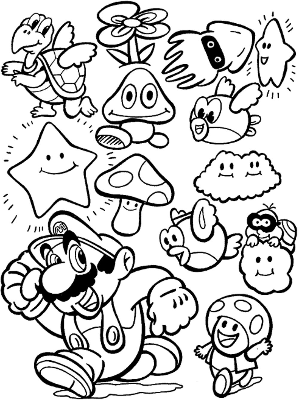 73 Mario Coloring Pages for Kids Printable 35