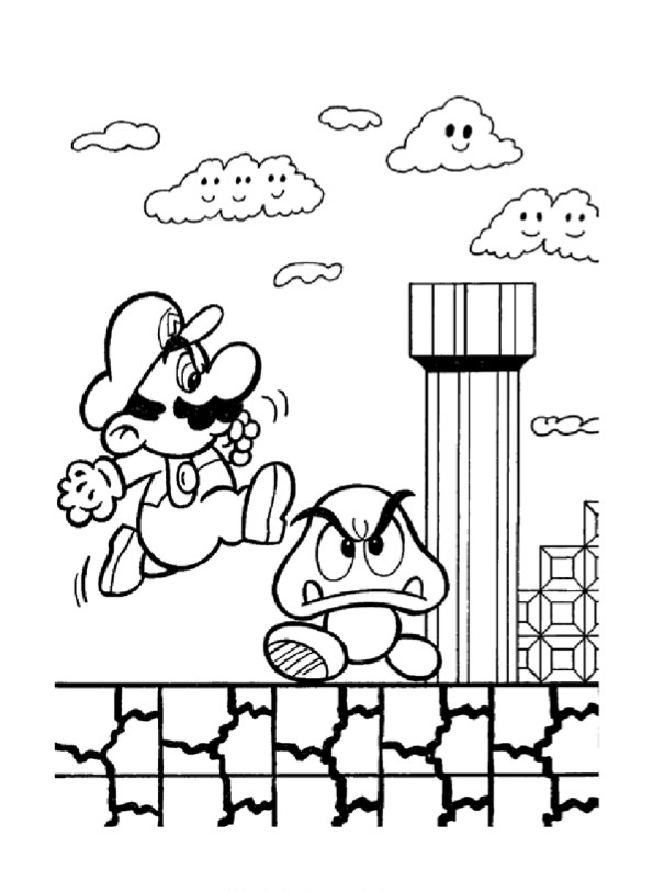 73 Mario Coloring Pages for Kids Printable 49