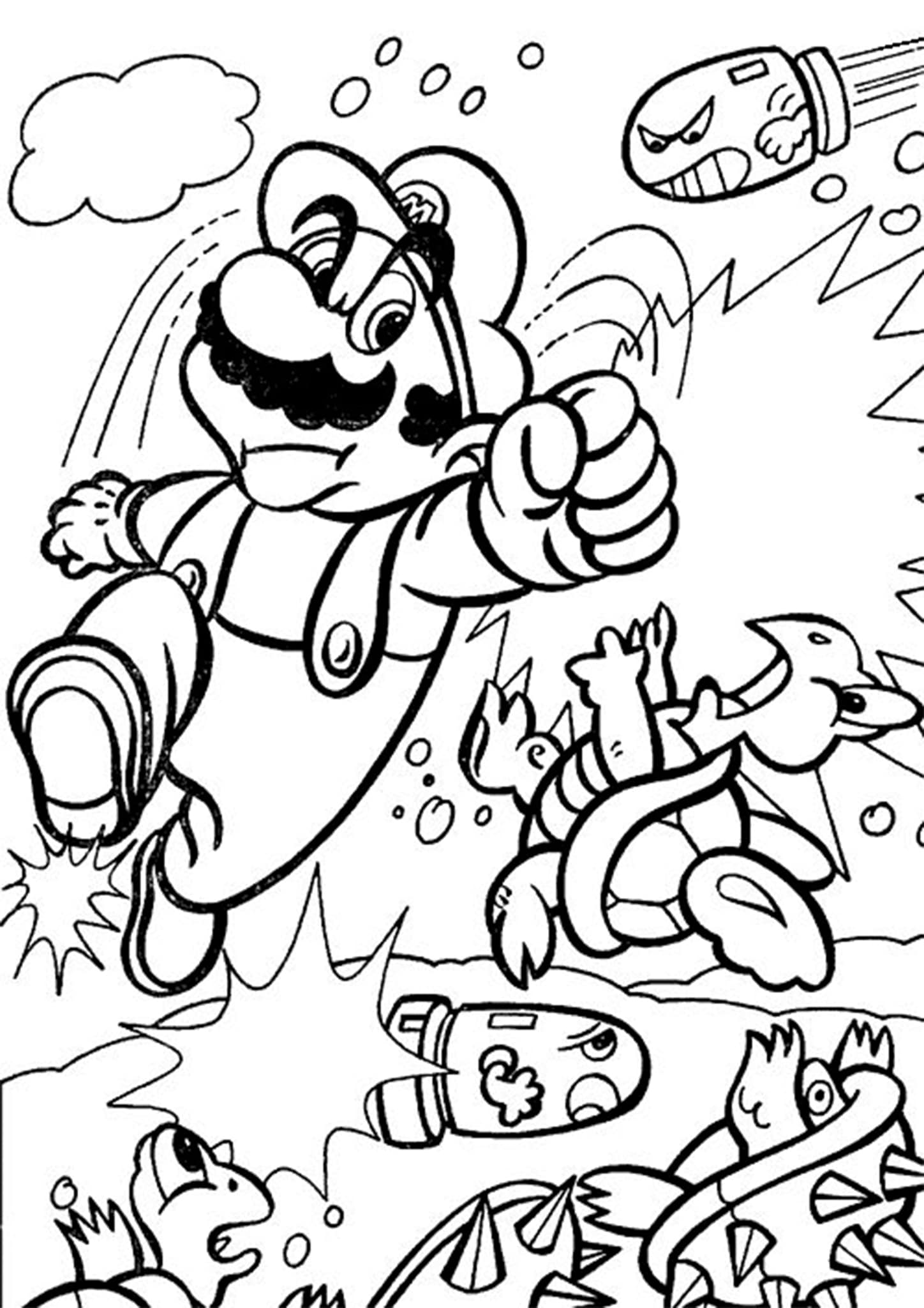 73 Mario Coloring Pages for Kids Printable 51