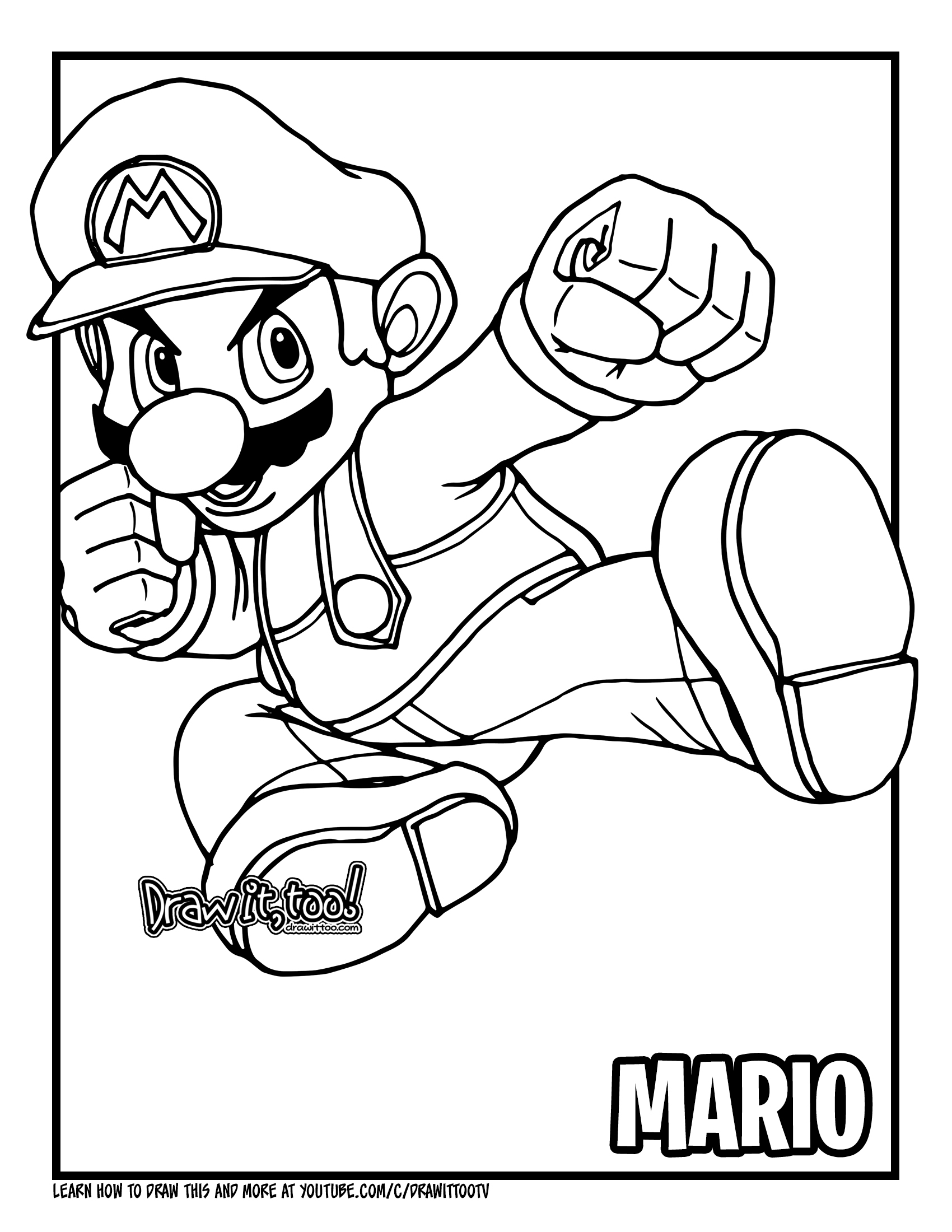 73 Mario Coloring Pages for Kids Printable 55