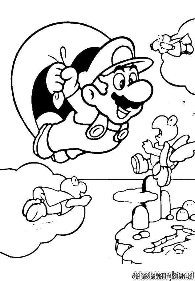 73 Mario Coloring Pages for Kids Printable 60