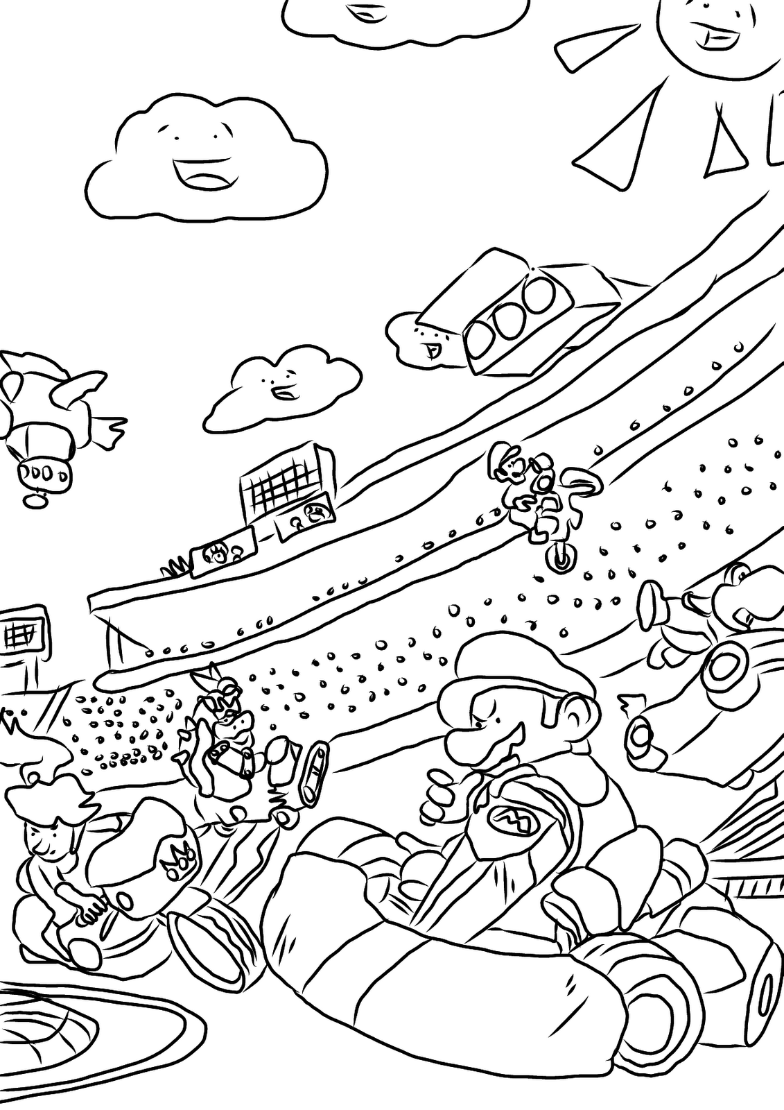 73 Mario Coloring Pages for Kids Printable 69