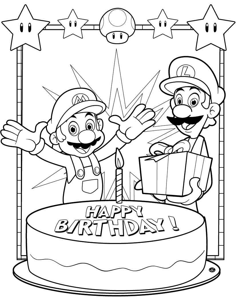 73 Mario Coloring Pages for Kids Printable 8