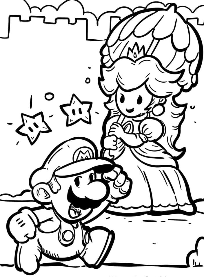 73 Mario Coloring Pages for Kids Printable 9