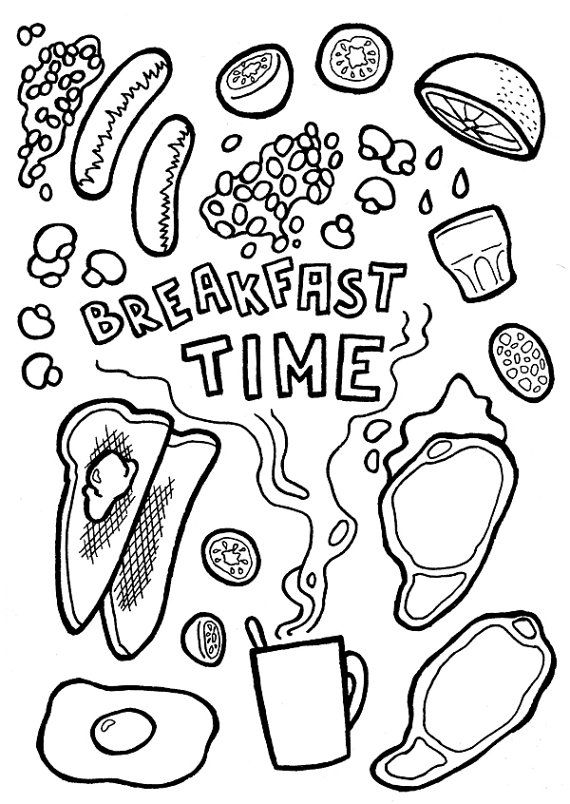 86 Breakfast Coloring Pages Printable 1