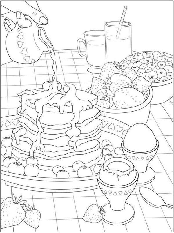 86 Breakfast Coloring Pages Printable 2