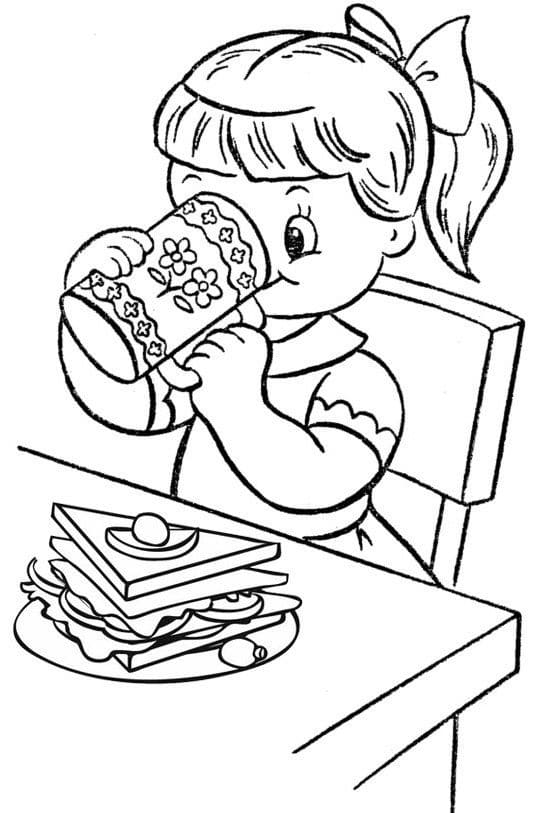 86 Breakfast Coloring Pages Printable 32