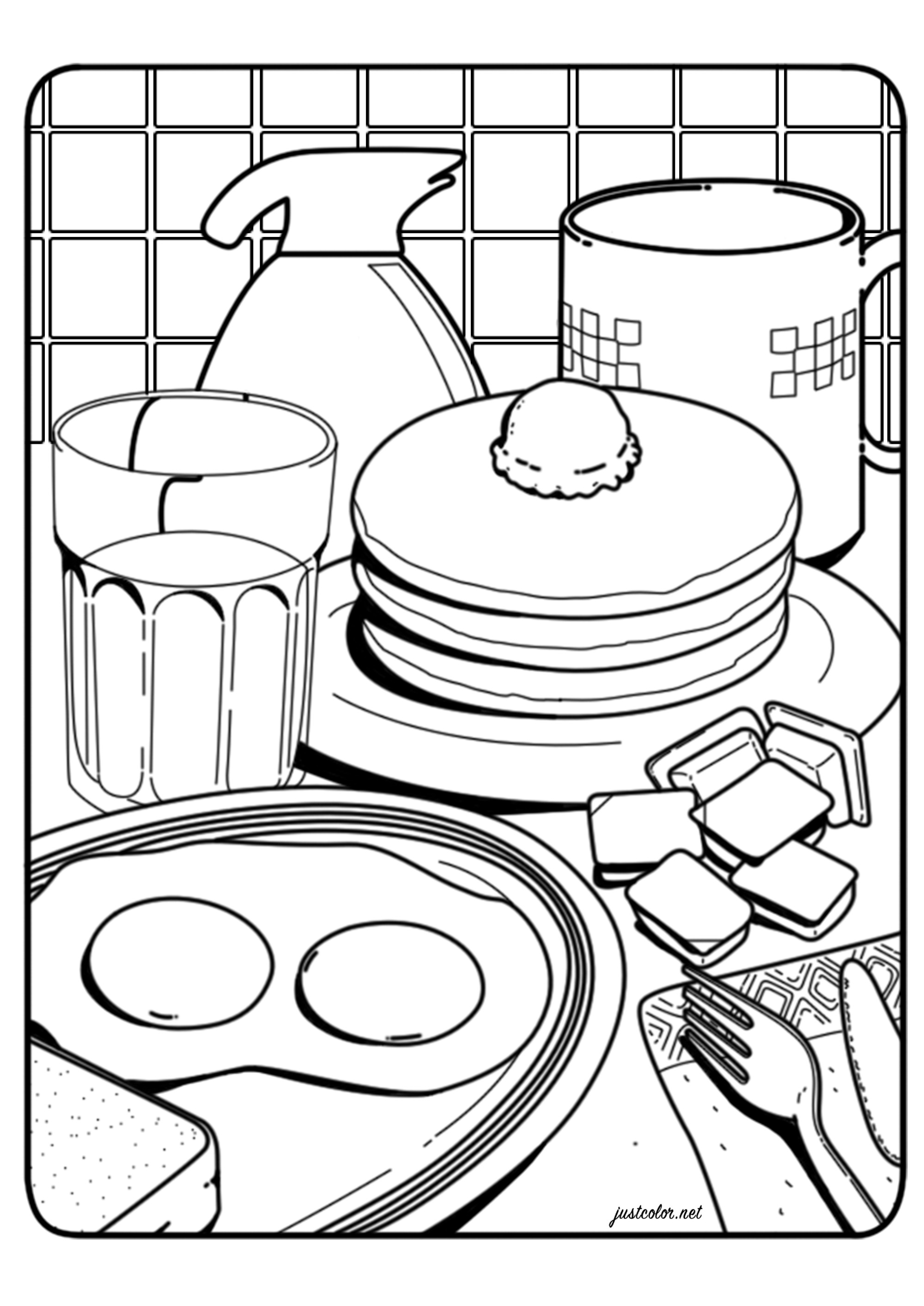 86 Breakfast Coloring Pages Printable 38