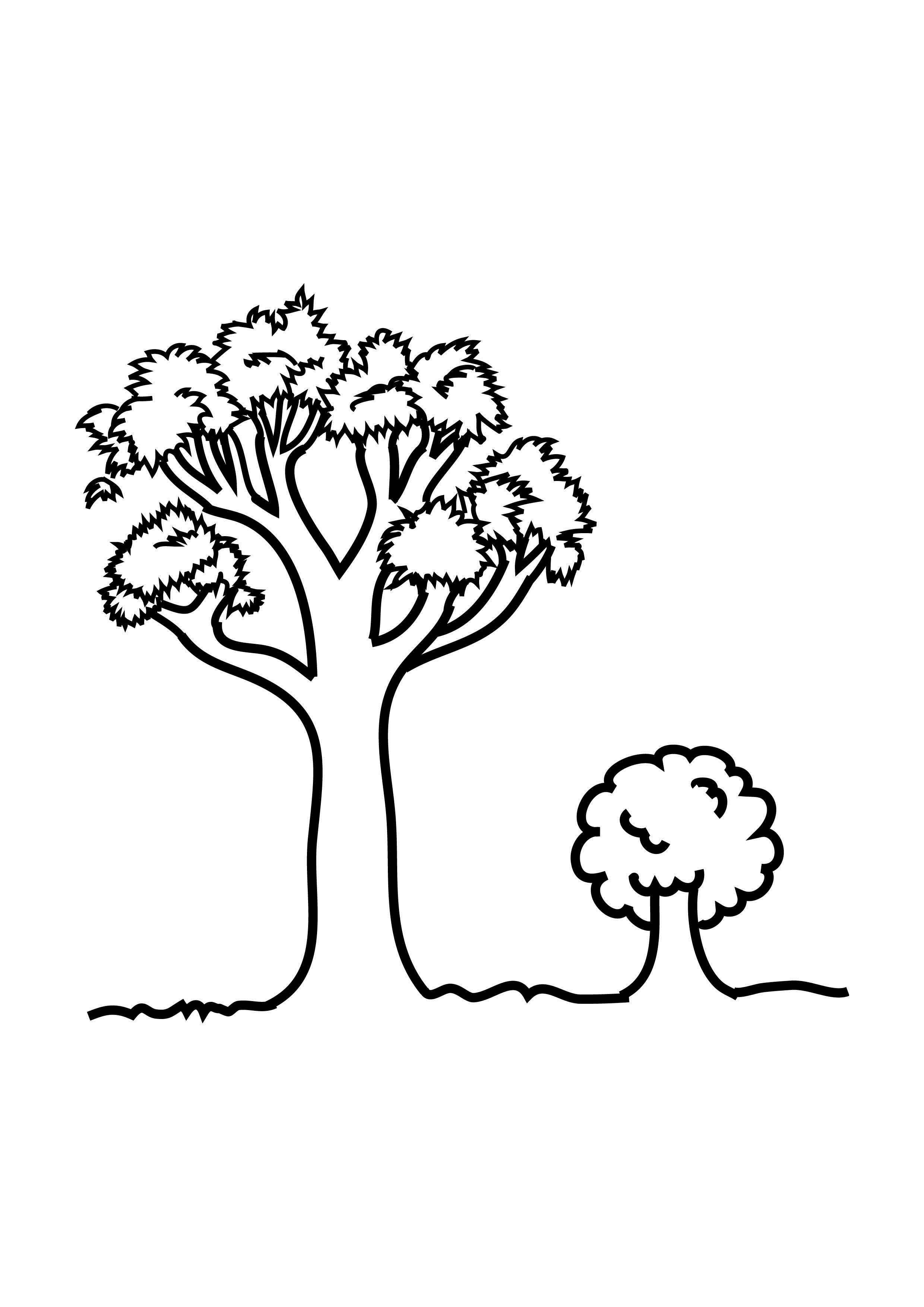 88 Tree Coloring Pages for Kids Printable 1