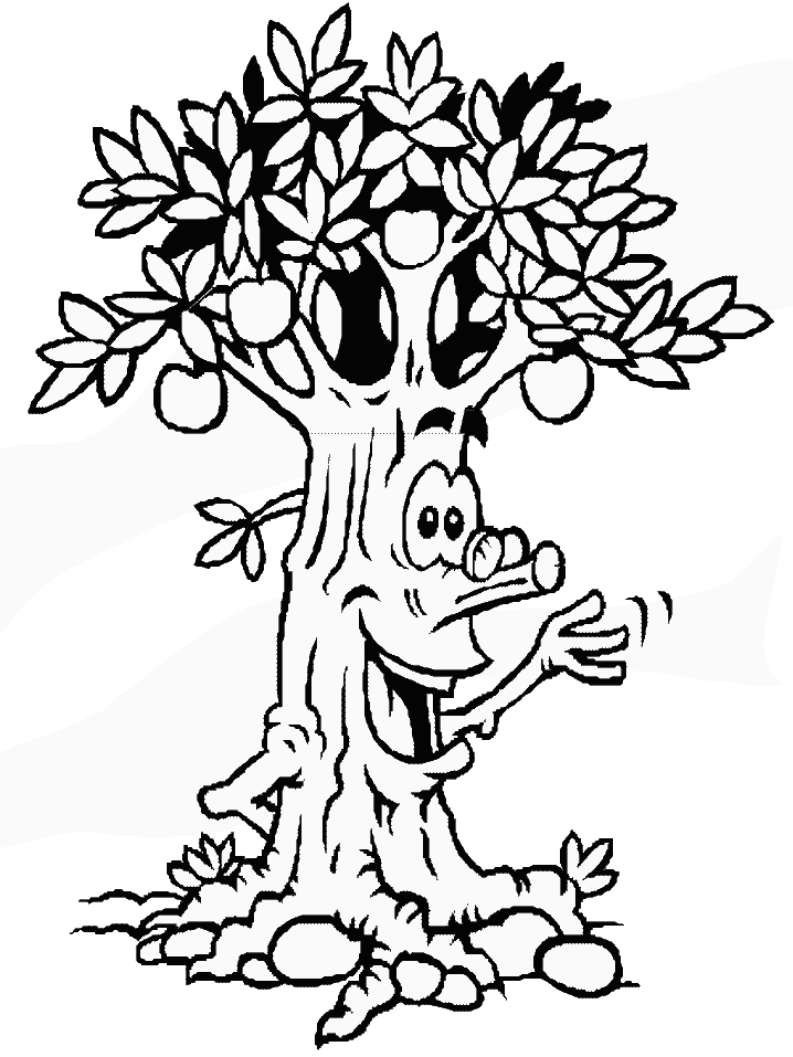 88 Tree Coloring Pages for Kids Printable 15