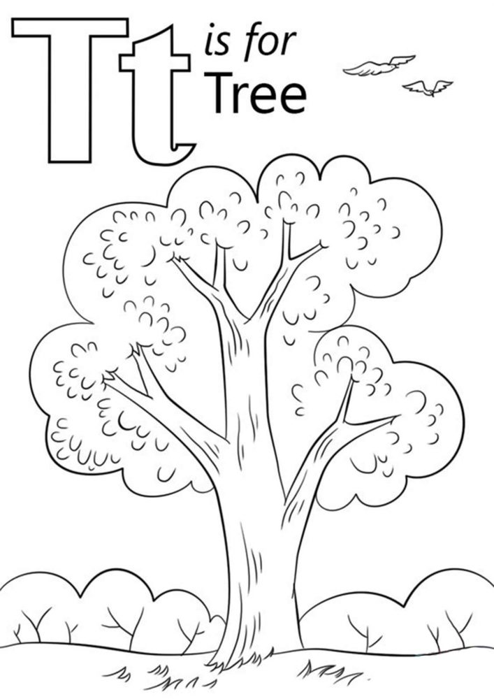 88 Tree Coloring Pages for Kids Printable 17