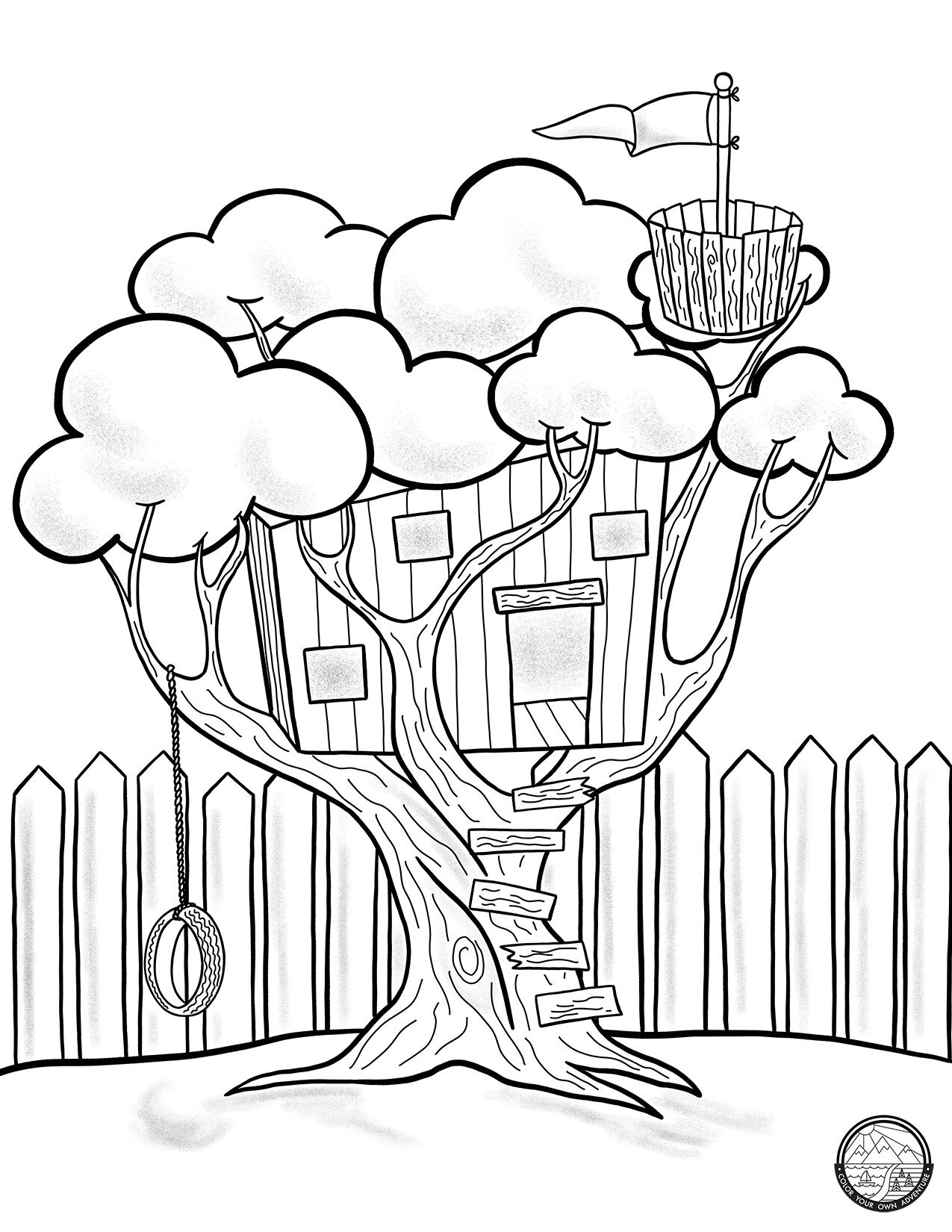 88 Tree Coloring Pages for Kids Printable 25